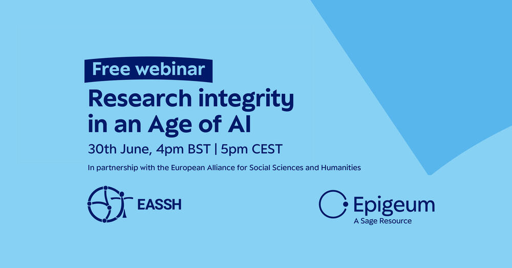 Webinar alert: Research Integrity in an Age of AI